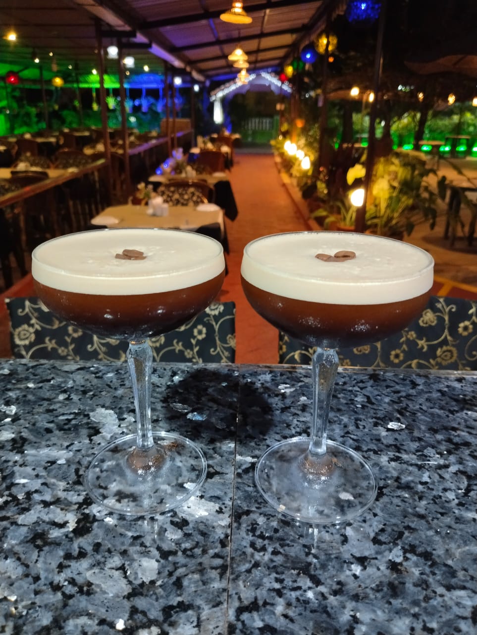 Specialty cocktails and beverages at Octima Bar, South Goa