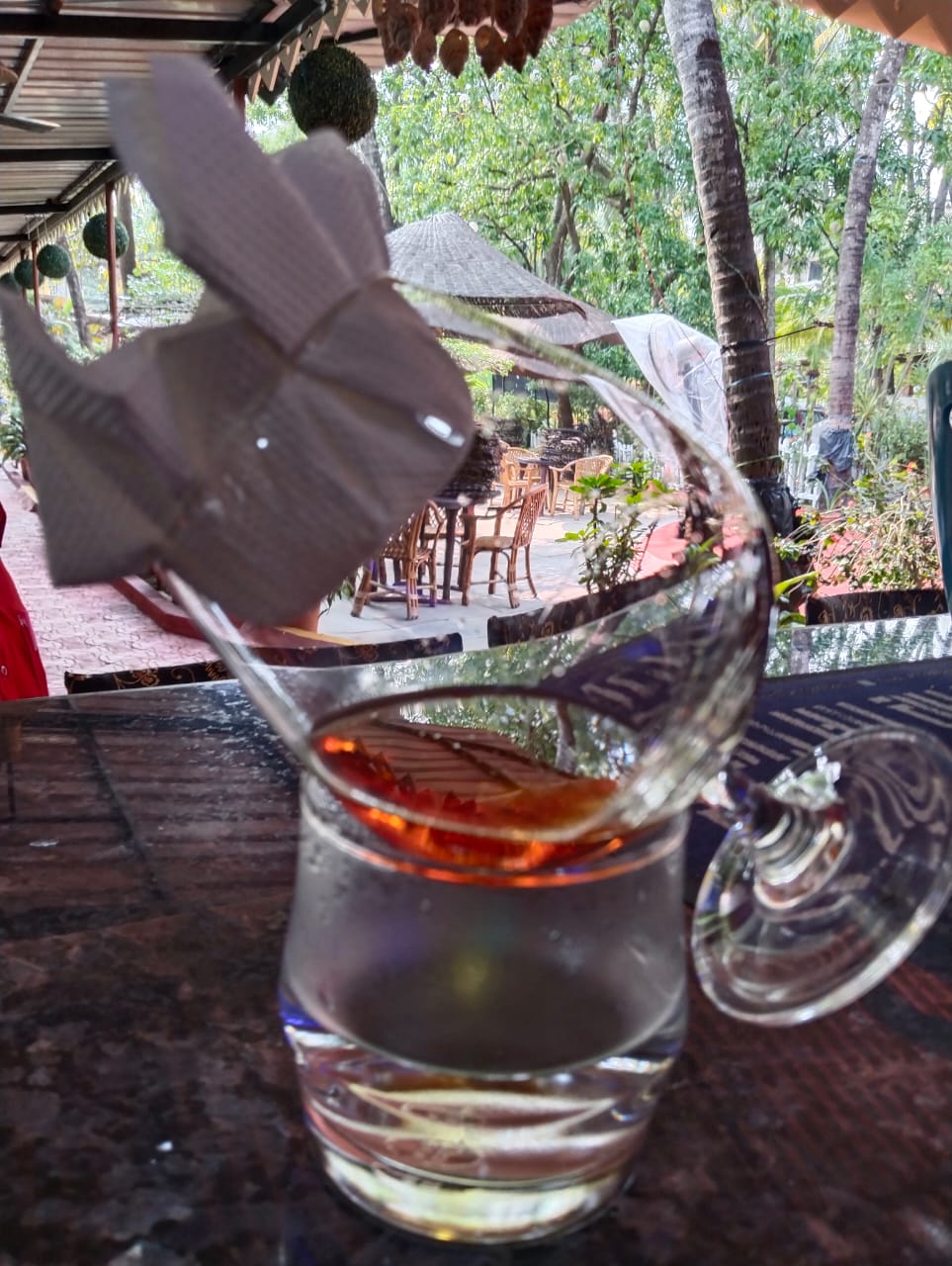 Handcrafted cocktail at Octima Bar in Cavelossim, Goa